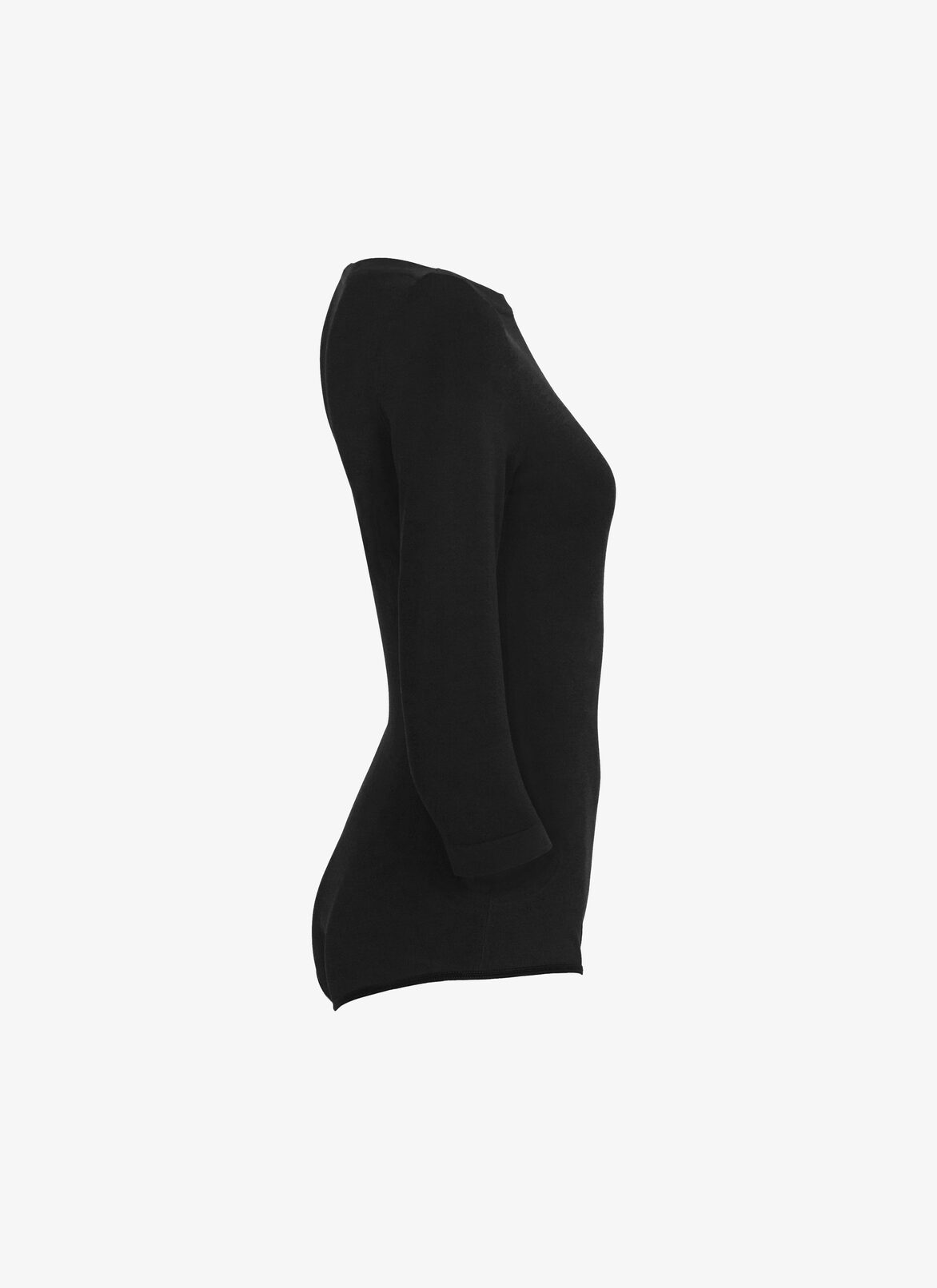 Long-sleeved lightweight knit bodysuit ALAÏA BLACK LONG-SLEEVED LIGHTWEIGHT KNIT BODYSUIT